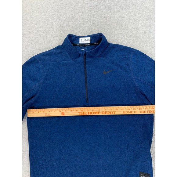 Nike 1/4 Zip Midweight Golf Pullover (Men's‎ Large) Blue - Picture 8 of 13